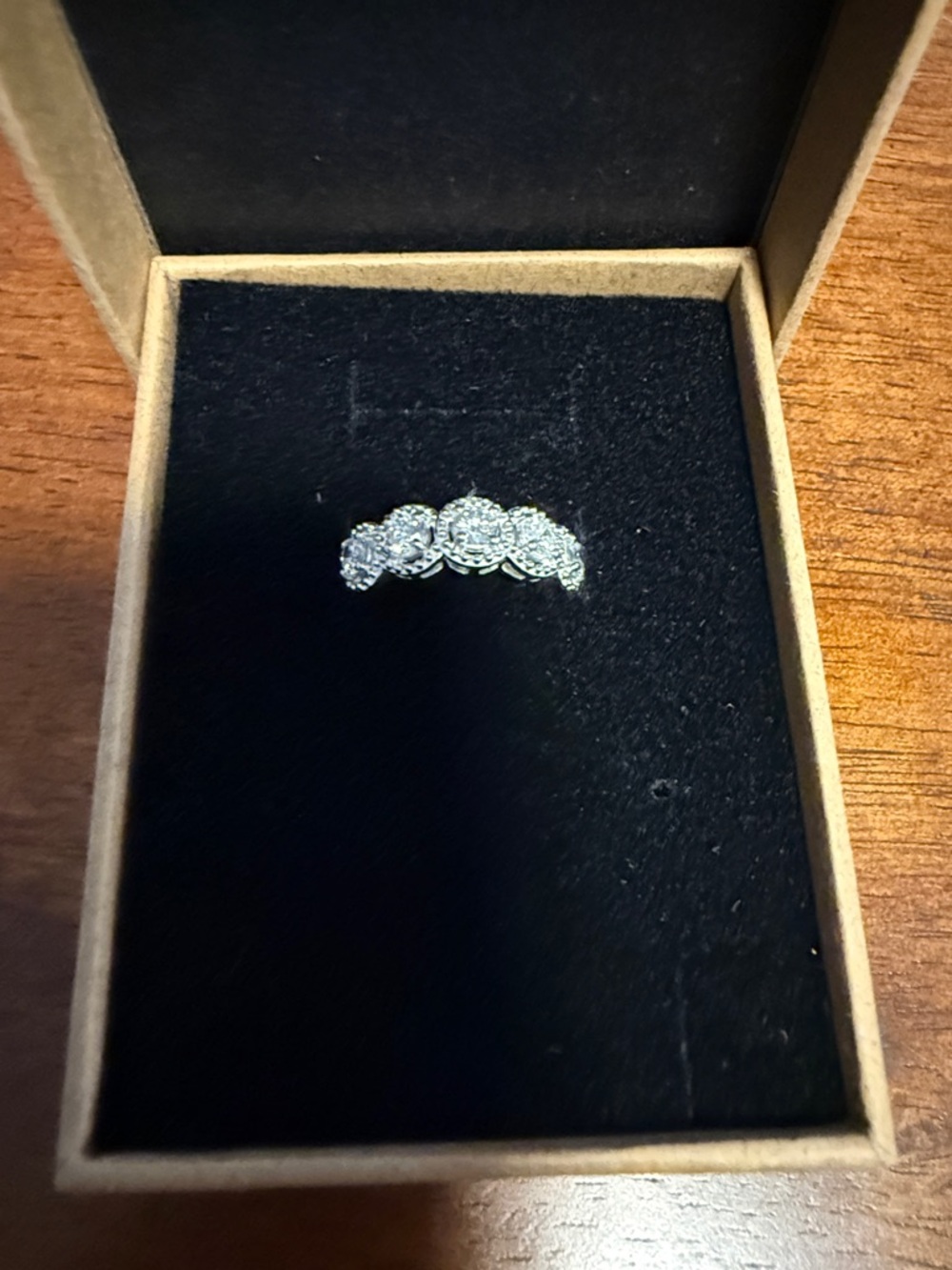 Sterling Silver Cubic Zirconia Cluster Band in Silver
